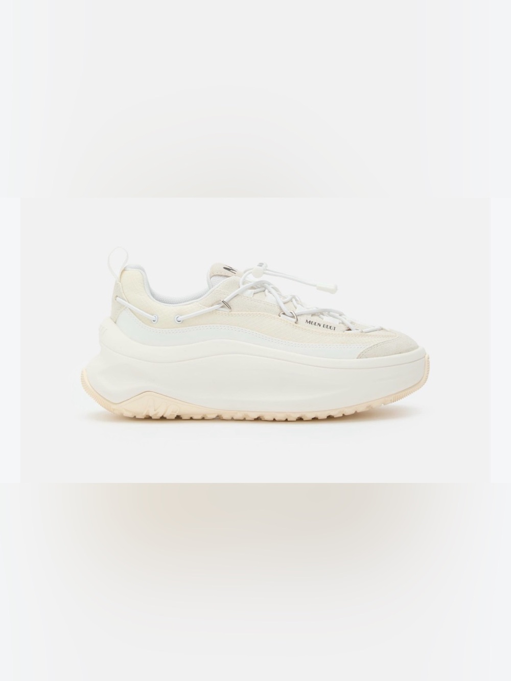 Moon Boot Cream Platform Lace-Up Sneaker